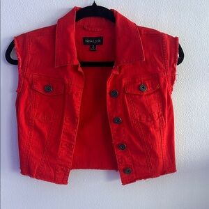 New Look  Red Sleeveless Jacket
